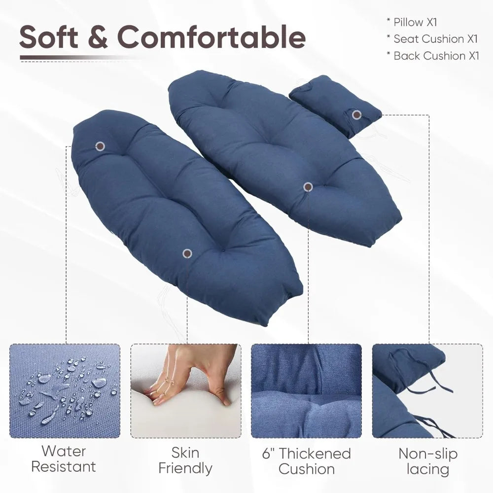 Egg Glider Chair -  for Balcony Deck Sunroom