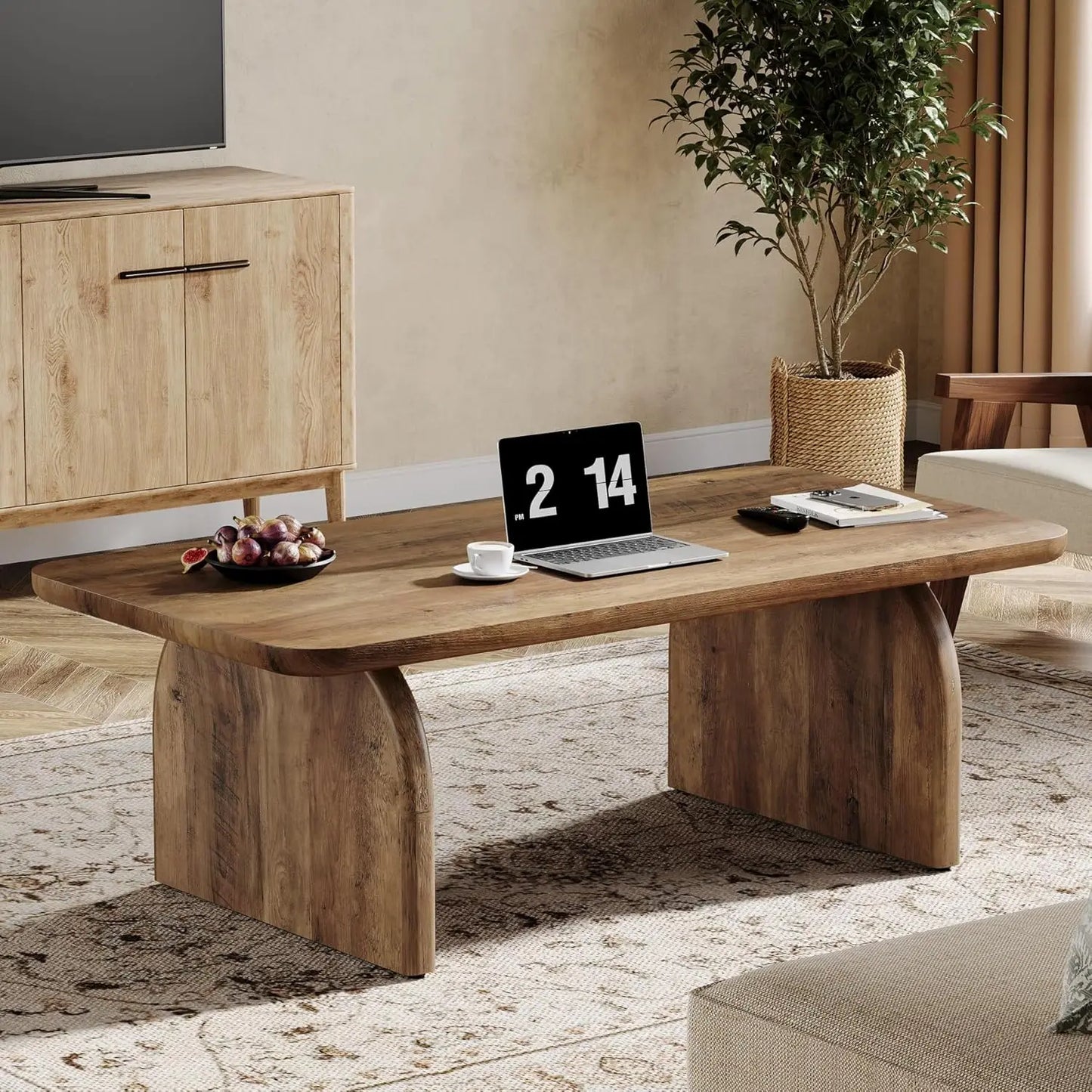 47-Inch Wood Rectangular Living Room Table