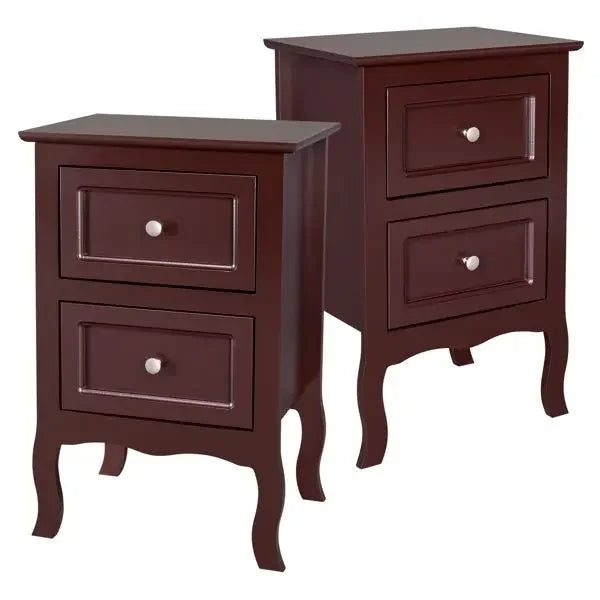 2pcs Country Style Two-Tier Night Tables