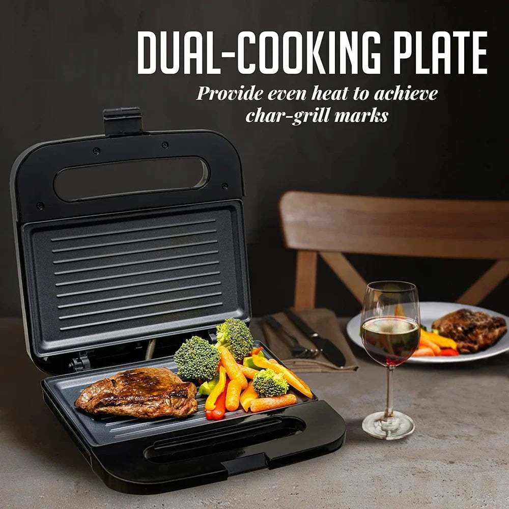 Electric Panini Press Grill Nonstick, Easy Clean