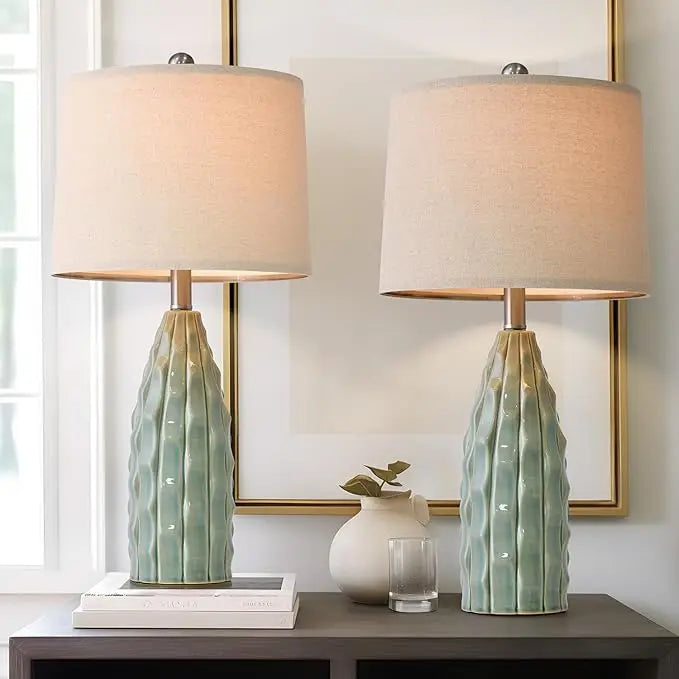 23.75" Ceramic Table Lamps Set of 2