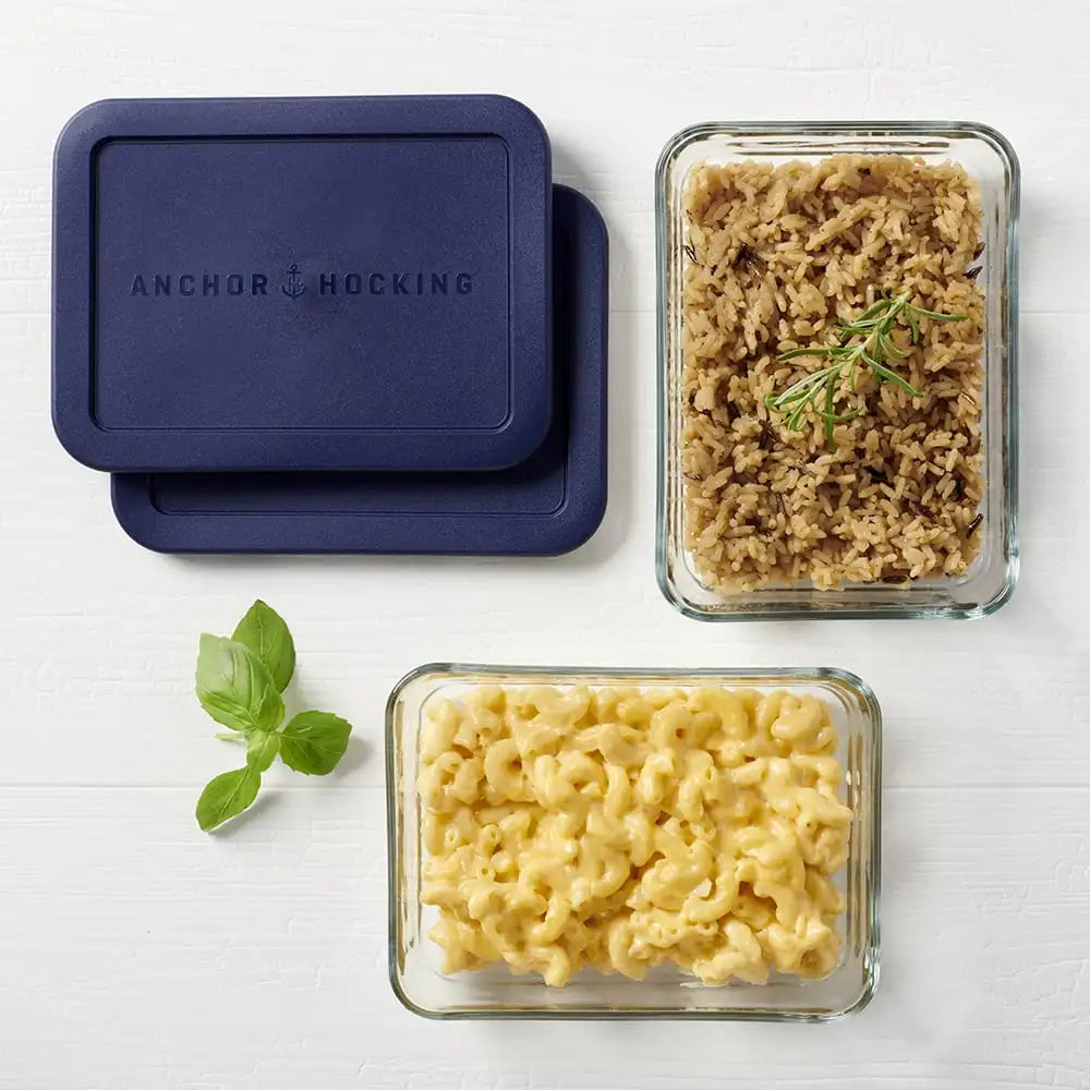 2 Glass Food Storage Containers with Lids