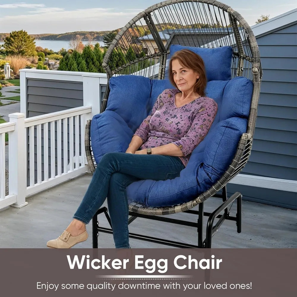 Egg Glider Chair -  for Balcony Deck Sunroom