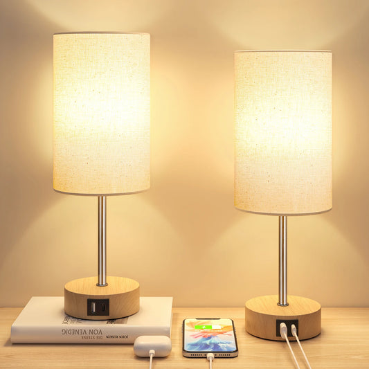 2 Pack 14" Table Lamp for Bedroom