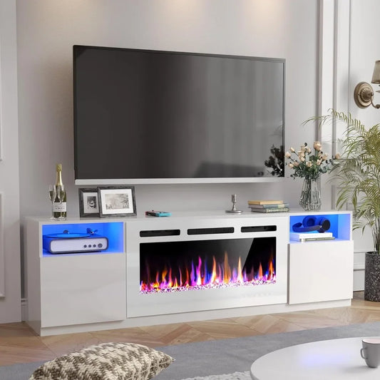 70" Electric Fireplace and TV Stand