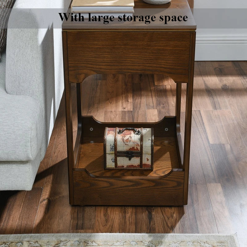 Mid-century Modern Rising Top Side Table
